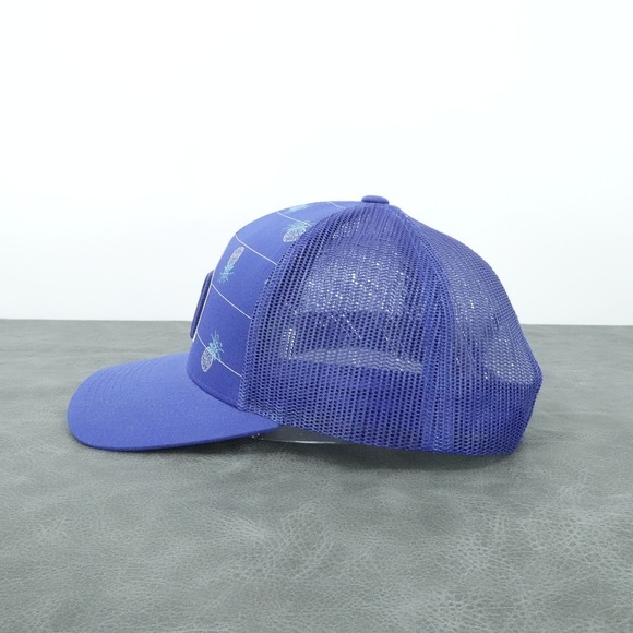 Travis Mathew Hat Cap Blue Pineapple Print Trucker Golf Embroidered‎ Logo - Picture 2 of 7